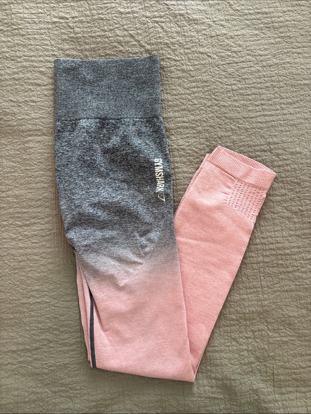 Gymshark Pink and Gray Ombre Leggings